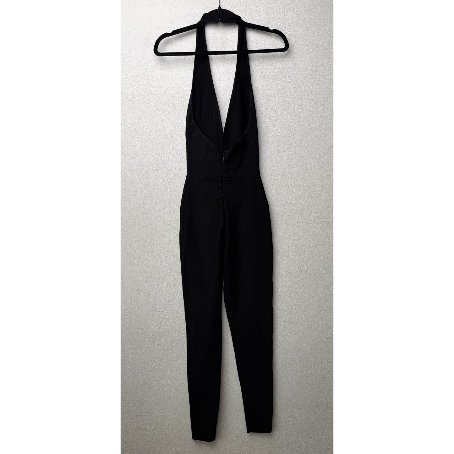 House of CB Anaise Black Jumpsuit Women XS Plunge