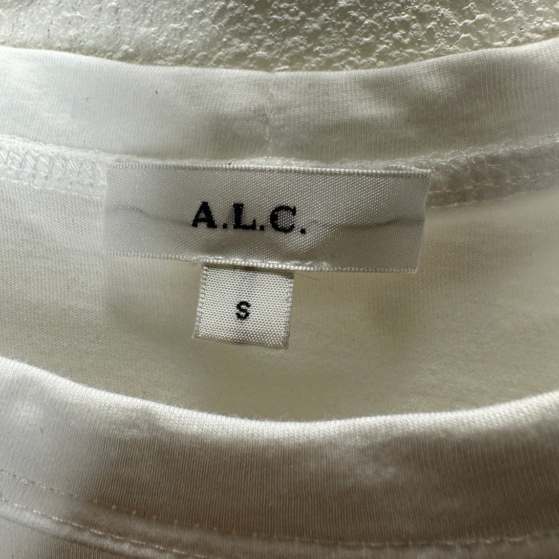 A.L.C. White Poole Puffy Short Sleeve Round Neck T-Shirt S