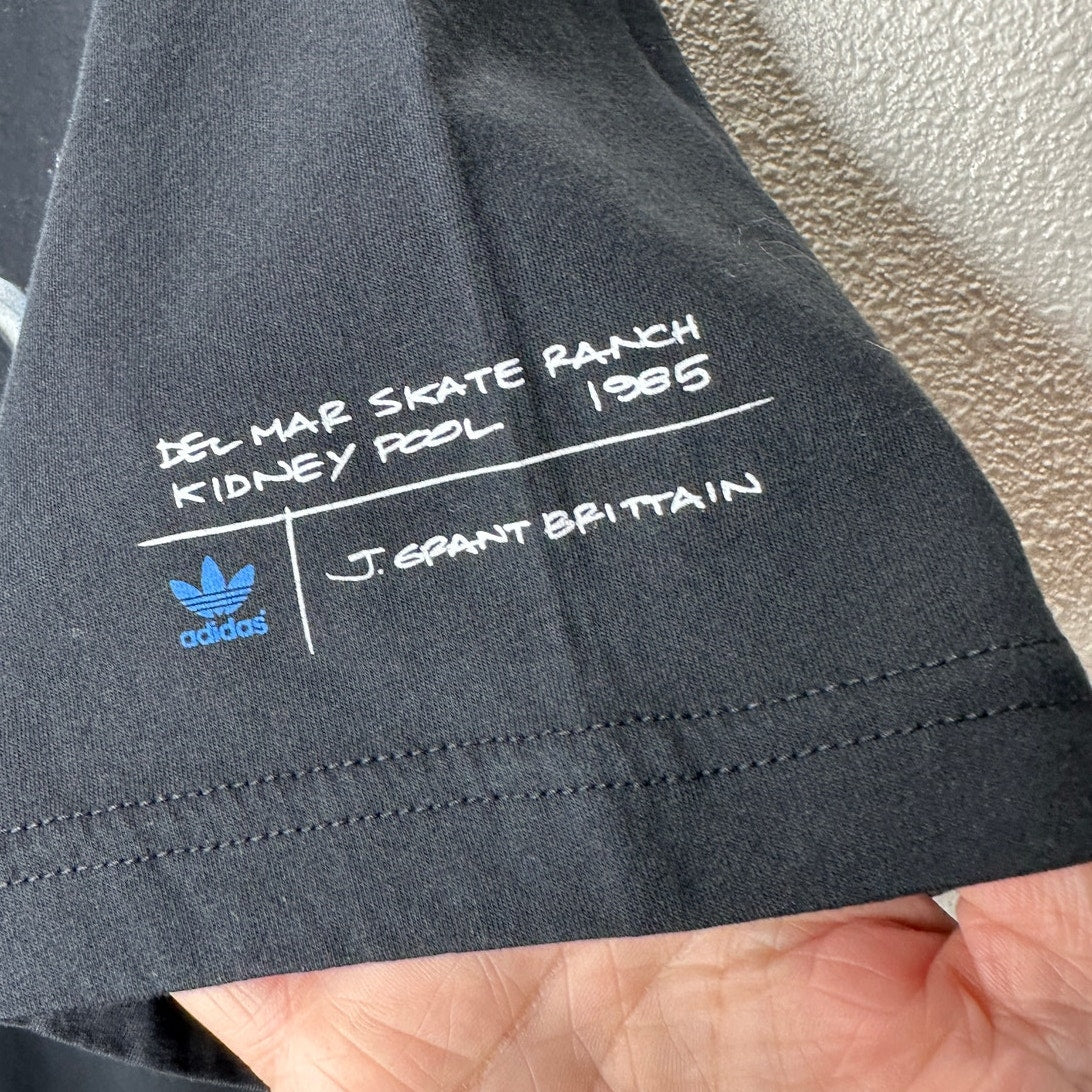 Adidas Black Del Mar Skate Ranch Kidney Pool 1985 Graphic Tee XL