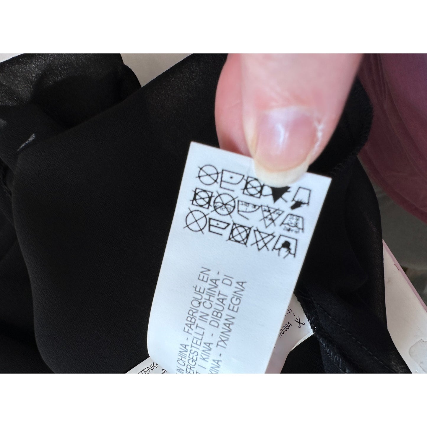 Zara Black Sheer V-Neck Spaghetti Strap Slip Mini Dress S