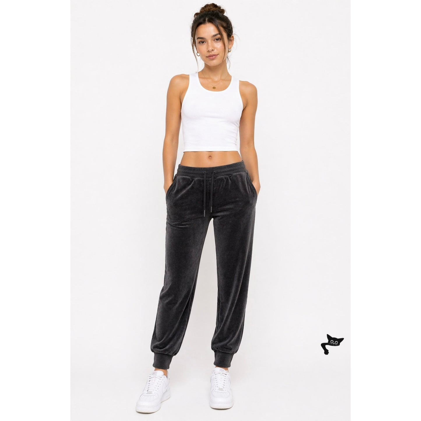 Lululemon Velour Jogger Pants Dark Gray Women's Size 2