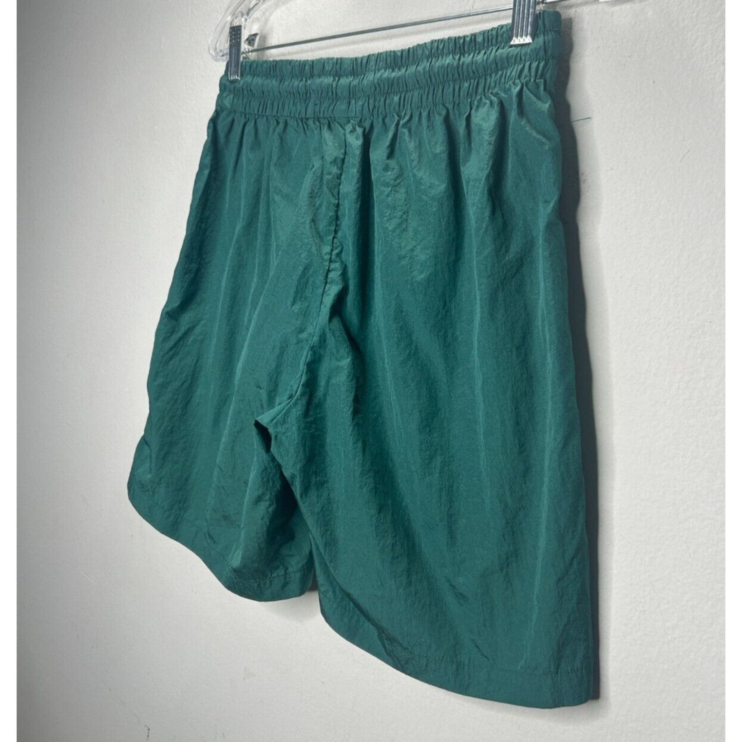 Guess Green Stretch Waist Drawstring Nylon Jogging Shorts Small