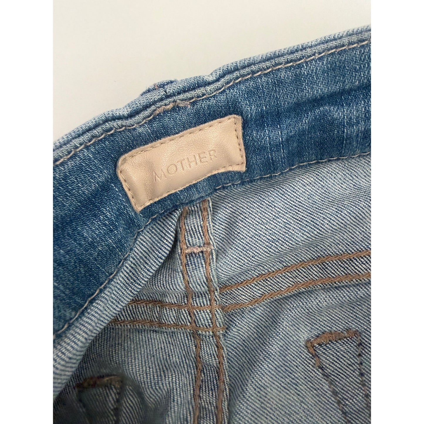 Mother The Looker Ankle Fray Blue Jeans Womens 26