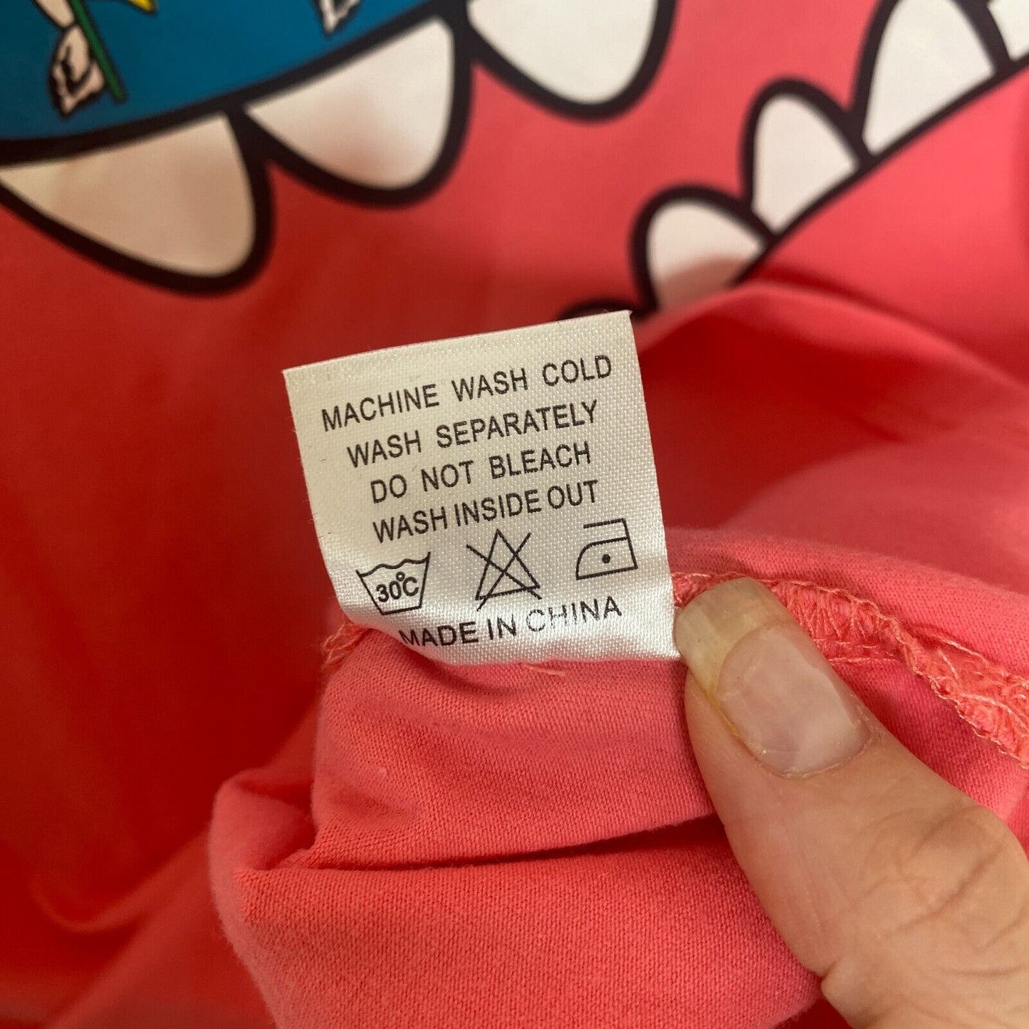 RARE Ibis Heart On Sleeve Collection Pink Coral Tee Long Sleeve Fine Cotton SM