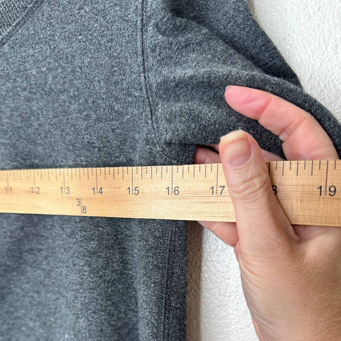 Lululemon Athletic Gray Tea Lounge Pullover Sweater Asymmetrical Hem 6