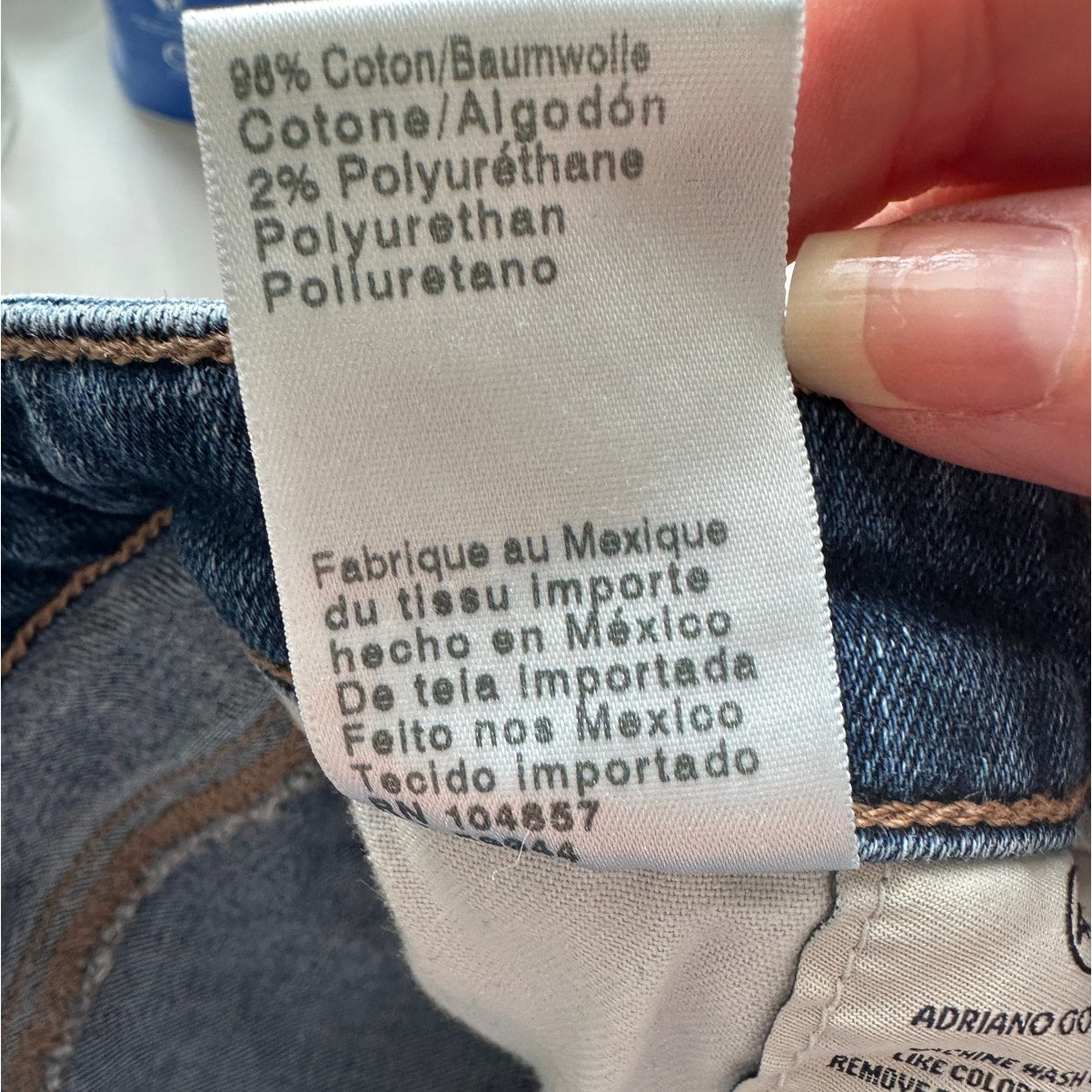 AG Medium Dark Wash Prima Cigarette Leg Whiskered Jeans 30R