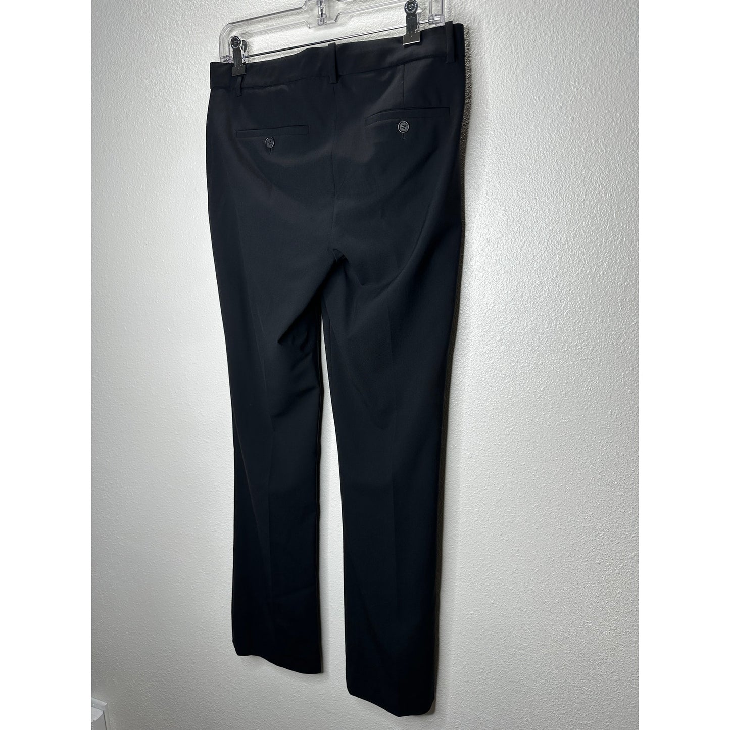 Theory Black Max 2 Edition Zip Front Slit Pockets Center Crease Pants 6