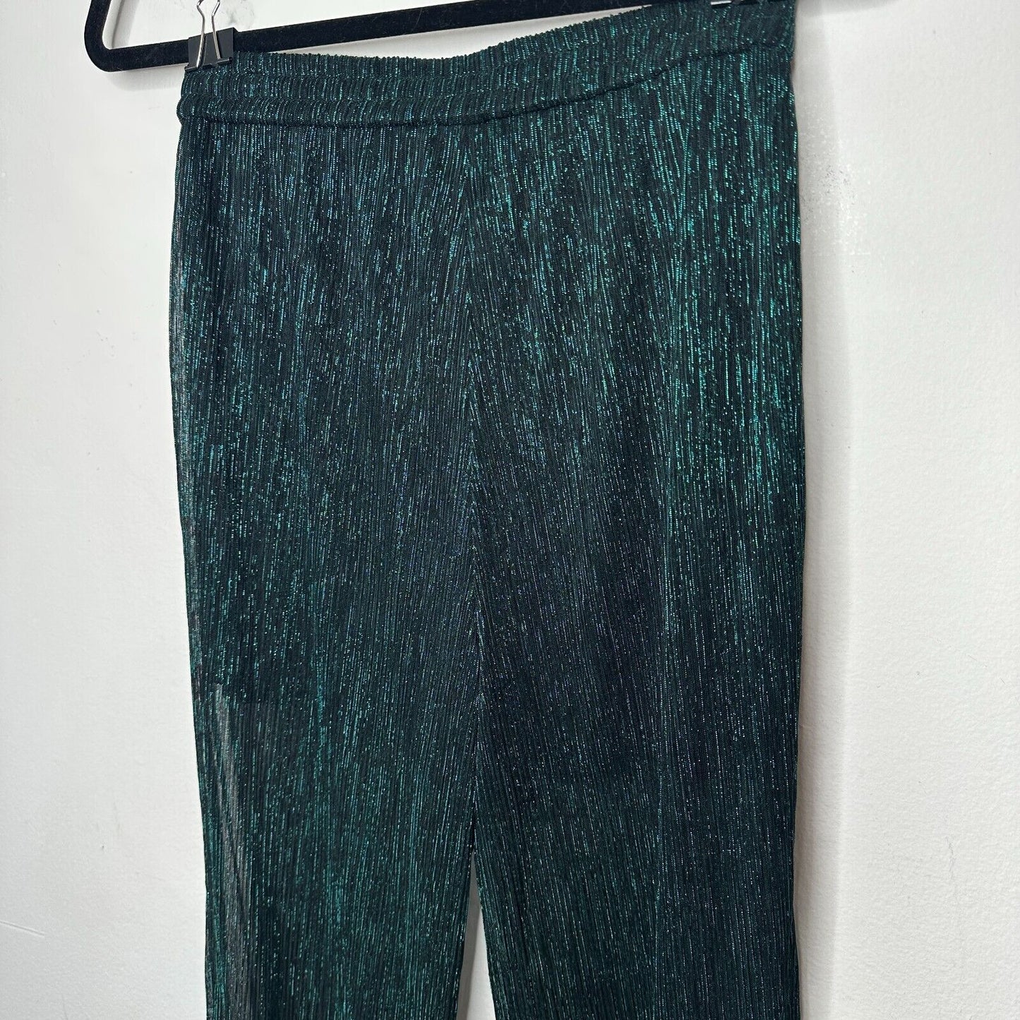 Bailey 44 Emerald Green Metallic Shimmer Pants With Undershorts Harem Legs Small
