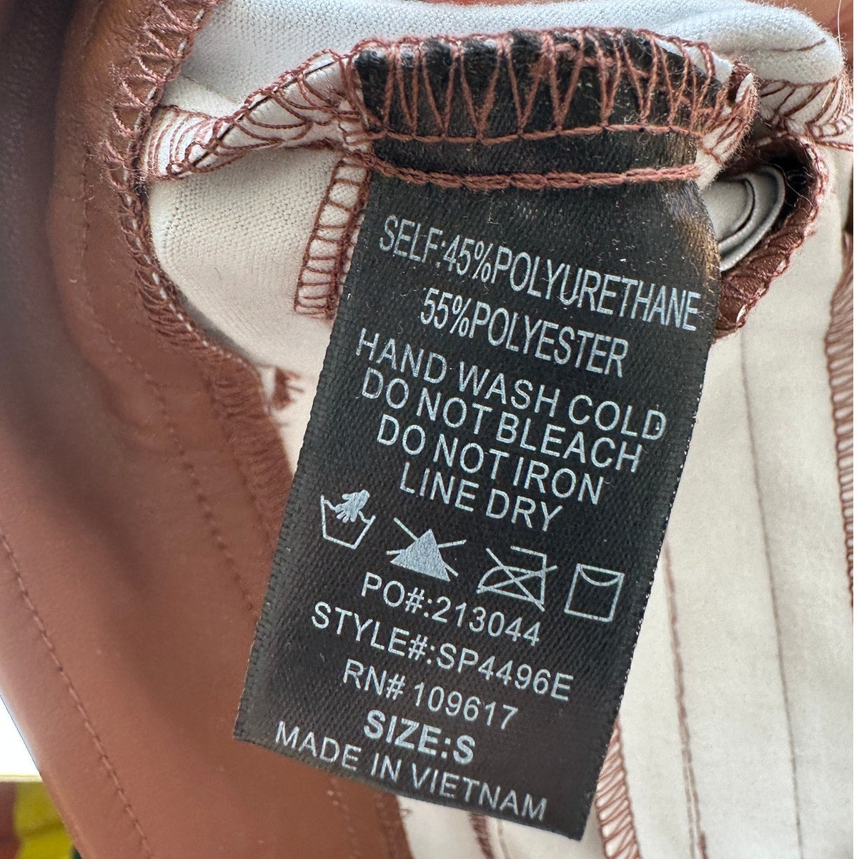 NWT Hunter & Brown Chocolate Faux Leather High Waist Skinny Pant S