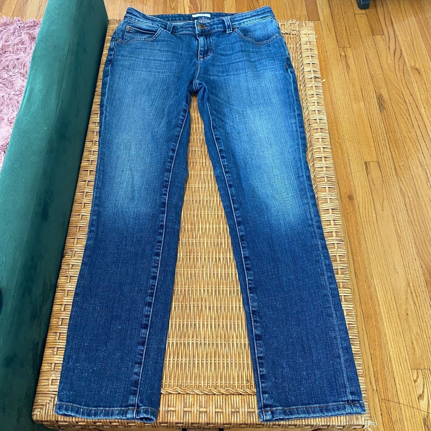 Eileen Fisher Medium Wash Organic Cotton Slim Stretch Mid Rise Denim Jeans 2