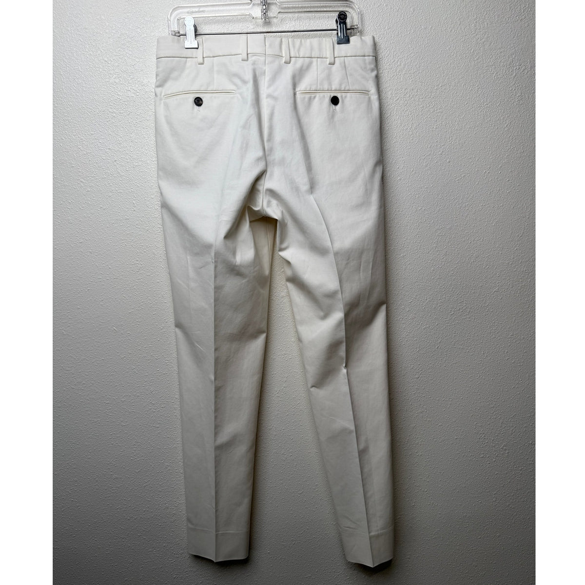 Loro Piana Carlo Stretch Cotton Trousers Light Cream Stone Men's US 30