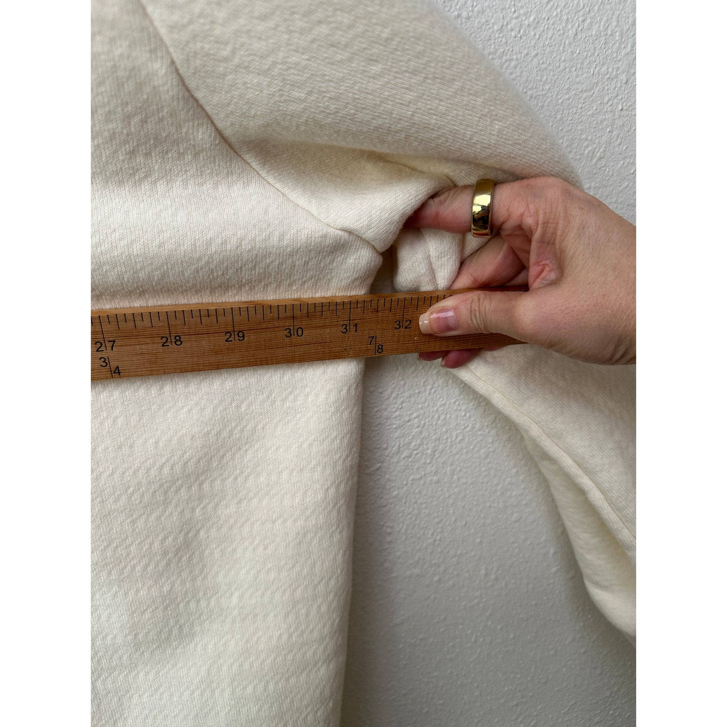 Raey Cream Oversized Crew Neck Japanese Jersey Sweatshirt US 14