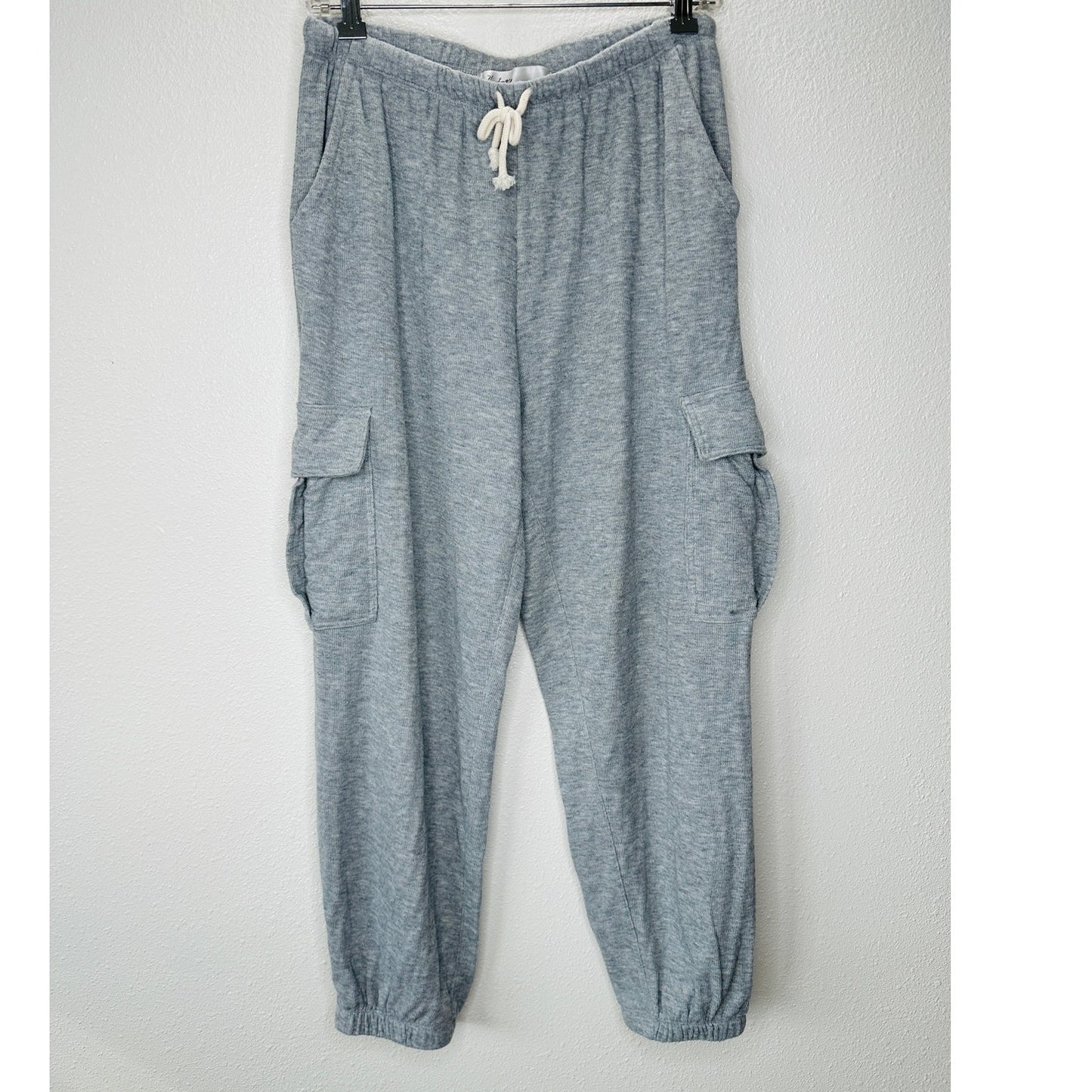 Vintage Havana Gray Crew Neck Utility Jersey Top & Cargo Sweat Pants M