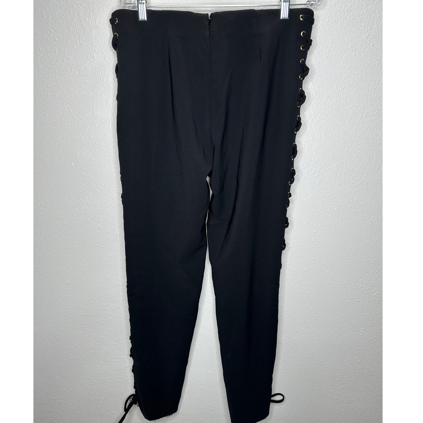 House of Harlow 1960 Black Pants Gold Grommet Side & Front Ties XL
