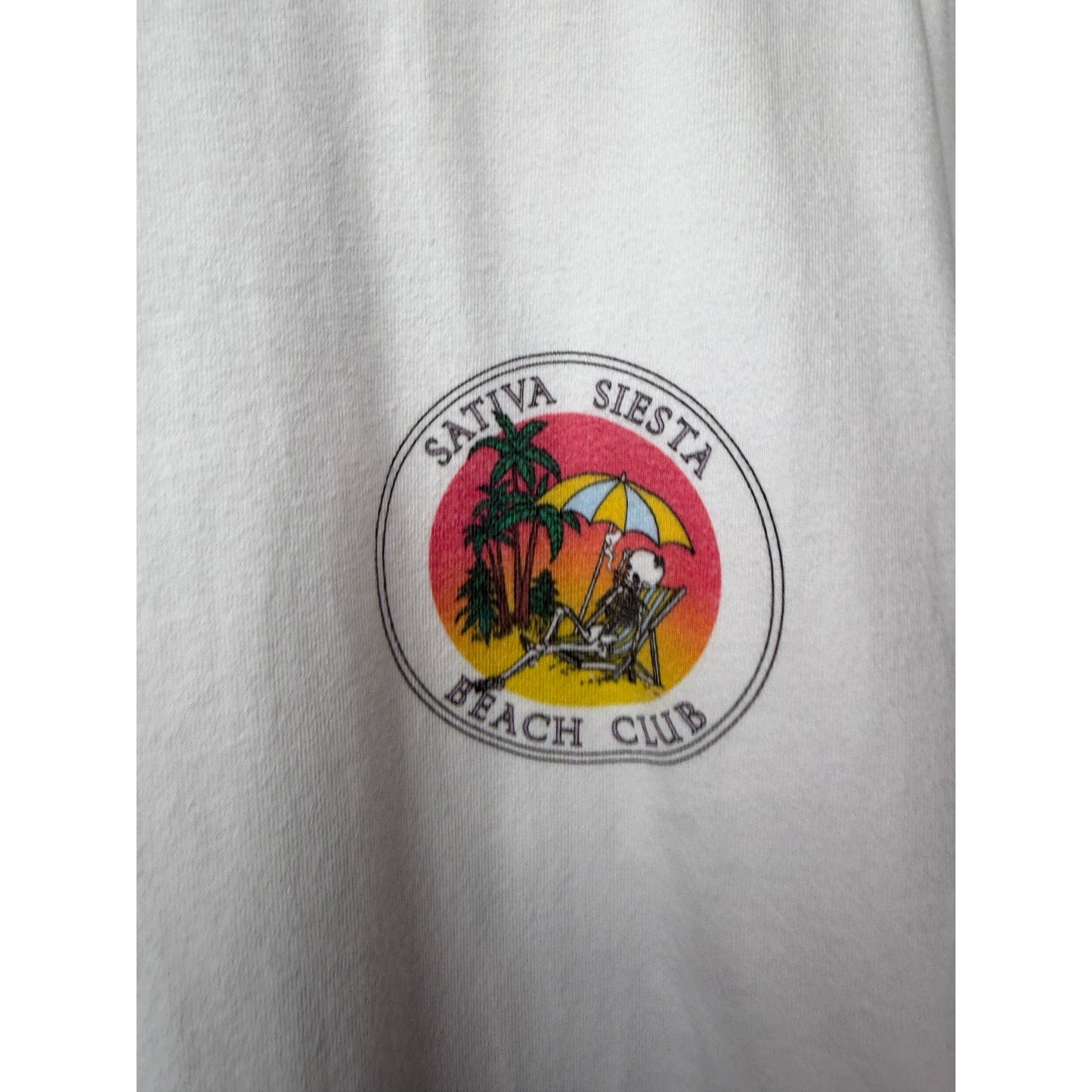 Sundae School White Graphic Long Sleeve Tee Unisex S