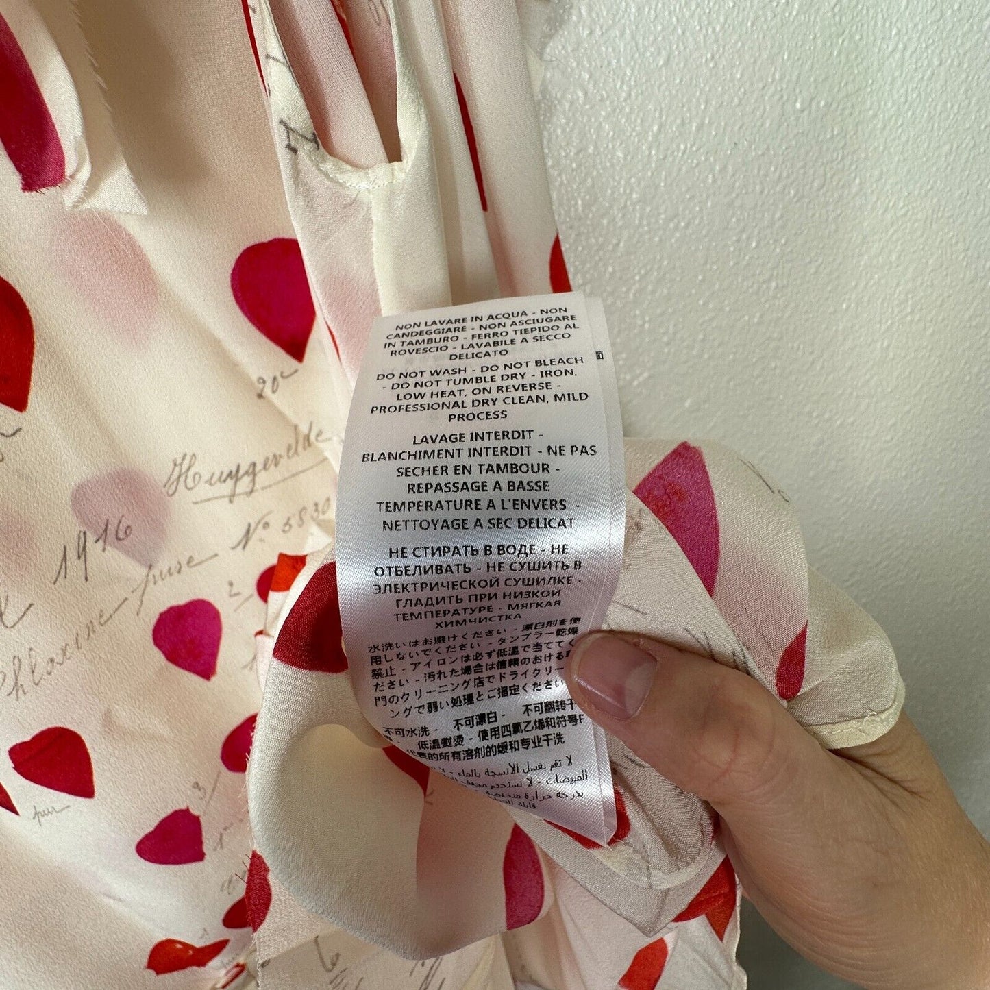 Alexander McQueen Cream Red Sleeveless Asymmetric Pleated Ruffle Blouse 44 / 12