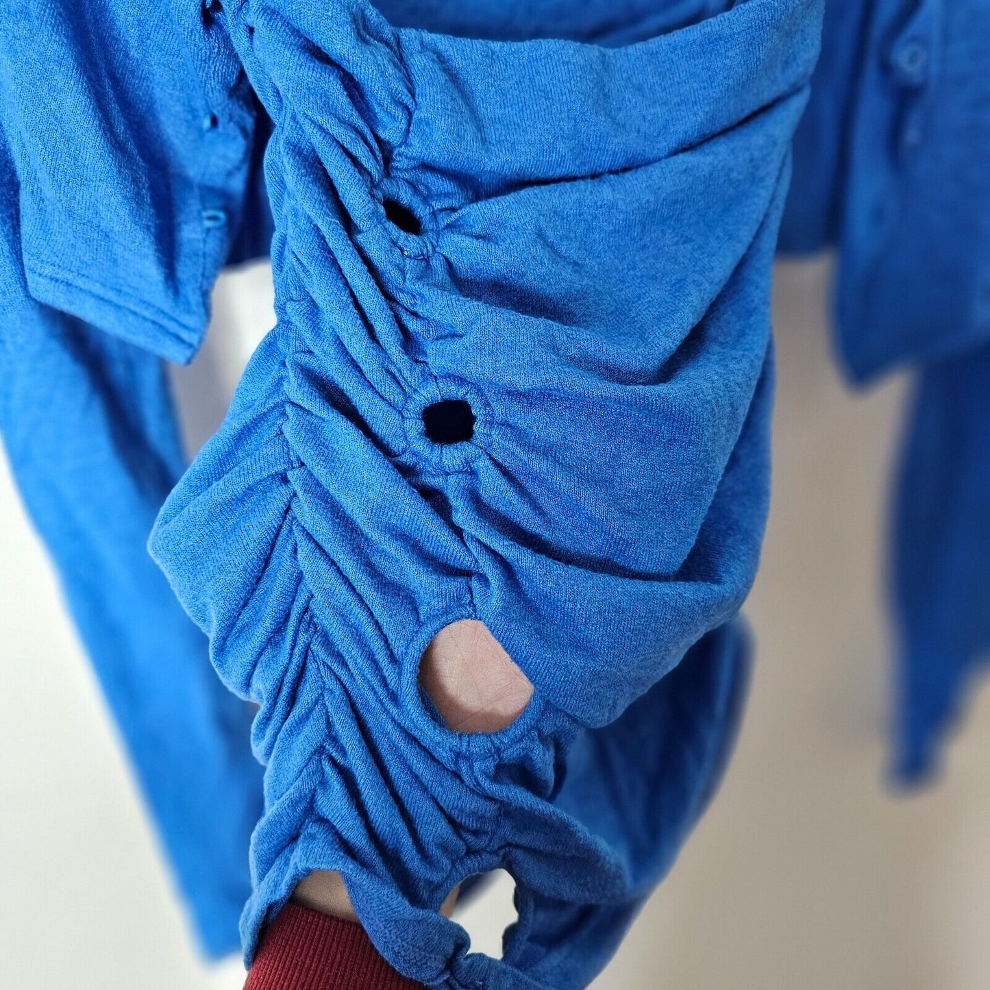 by.DYLN Cobalt Blue Tube Top O-Ring Hole Cutouts with Shrug Cardigan XS