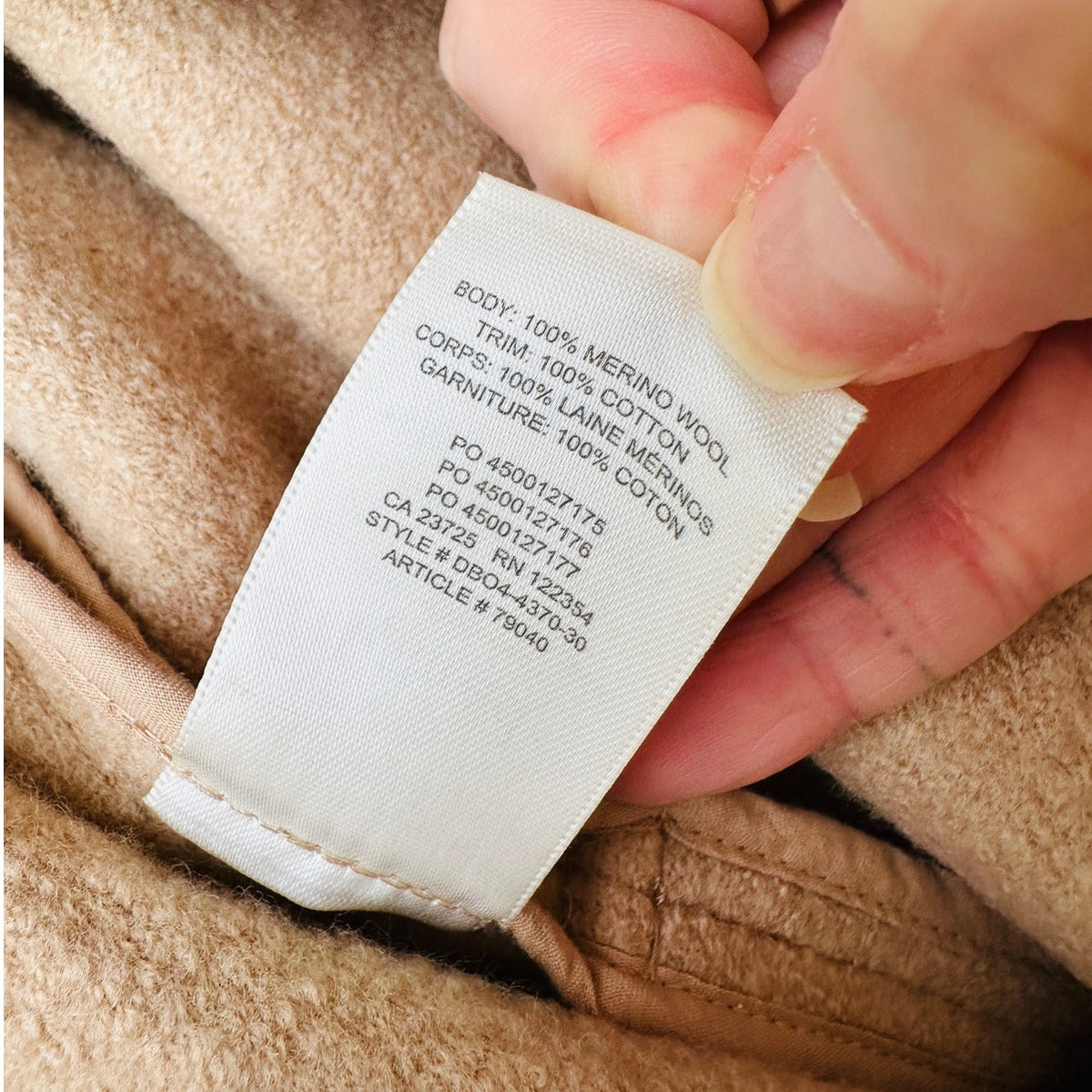 Wilfred Acre Robe Coat Chasm Tan Hooded Tie Belt XXS