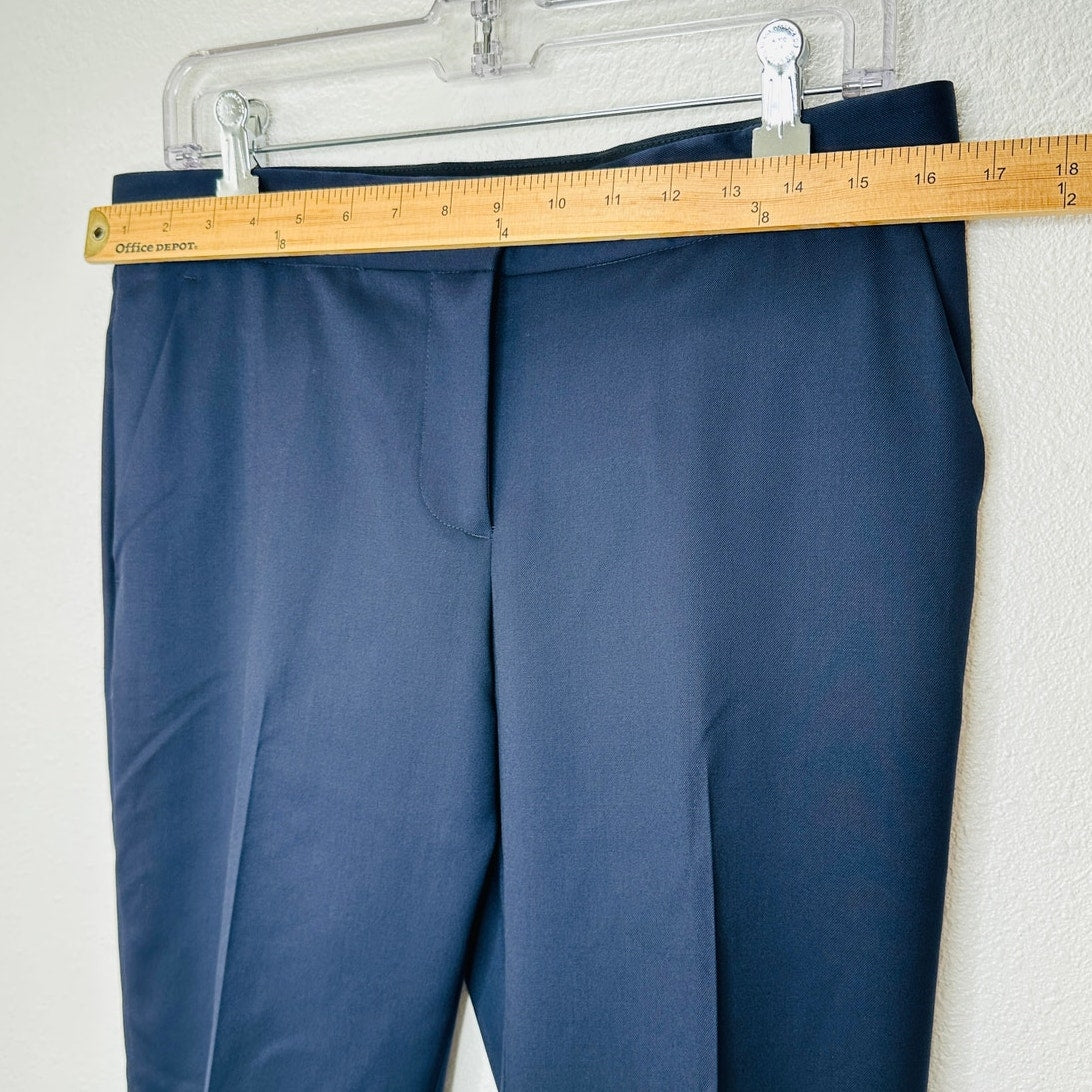 Stella McCartney Navy Vivian Wool Twill Tapered Zip Ankle Pant 42/ M