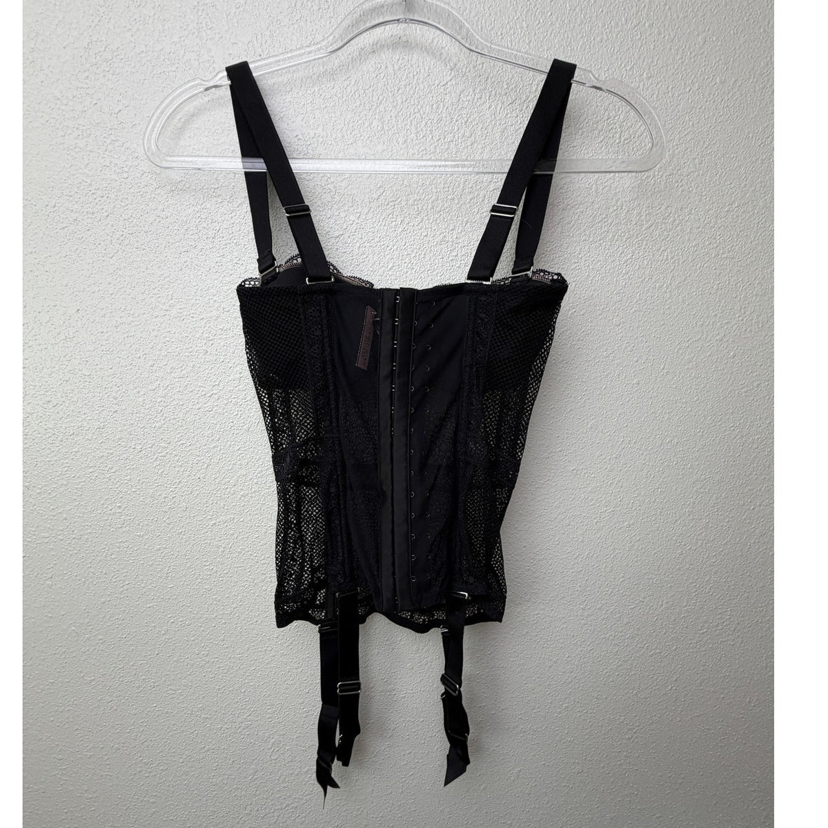 NWT Victoria's Secret Black Lace Bustier Women 32C