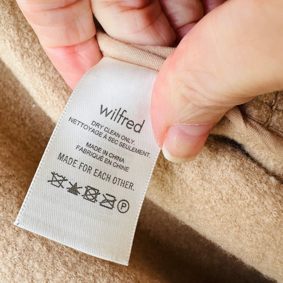 Wilfred Acre Robe Coat Chasm Tan Hooded Tie Belt XXS