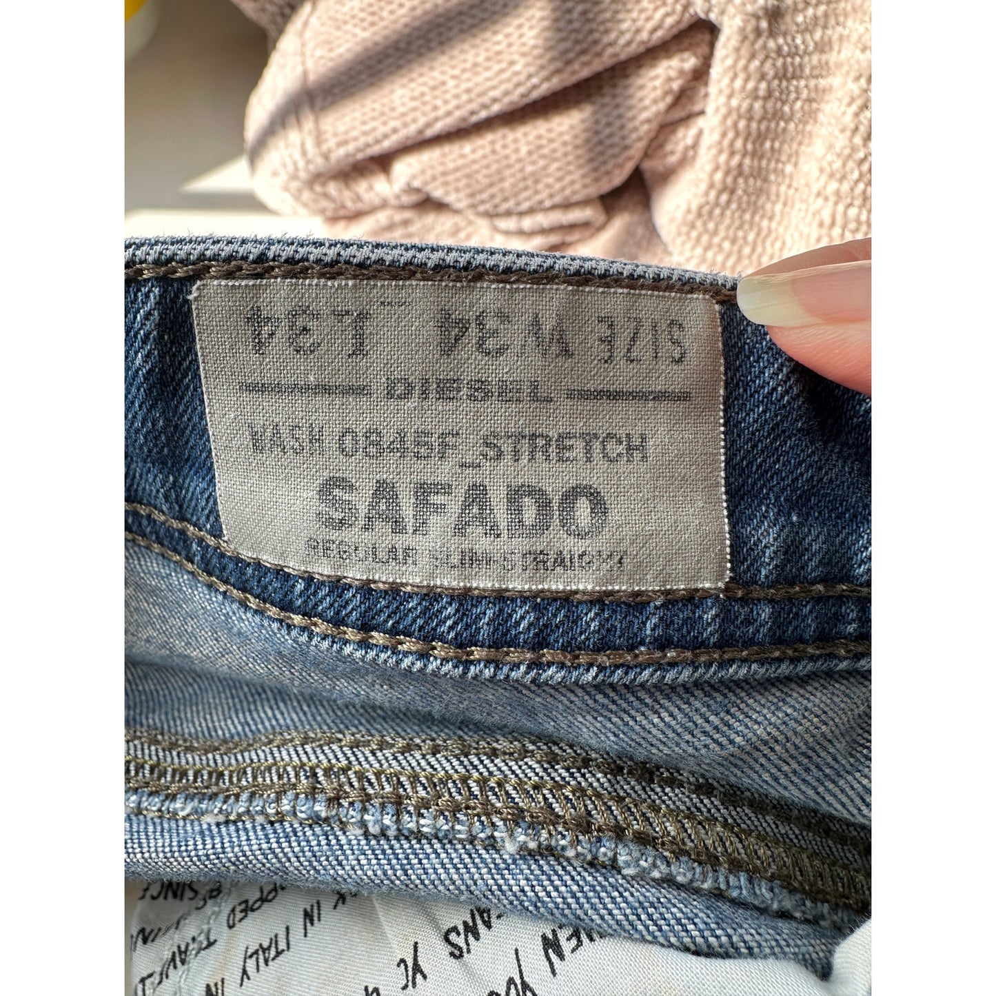 Diesel Safado Slim Jeans Medium Wash Men's US 34 Button Fly