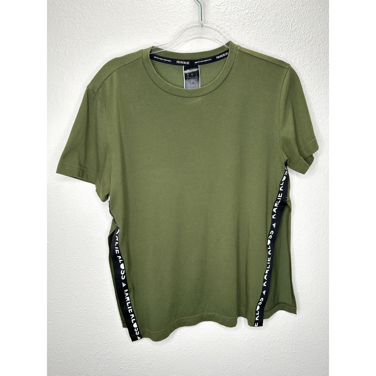Adidas x Karlie Kloss Olive Oversize  Side Slit Training Tshirt xs