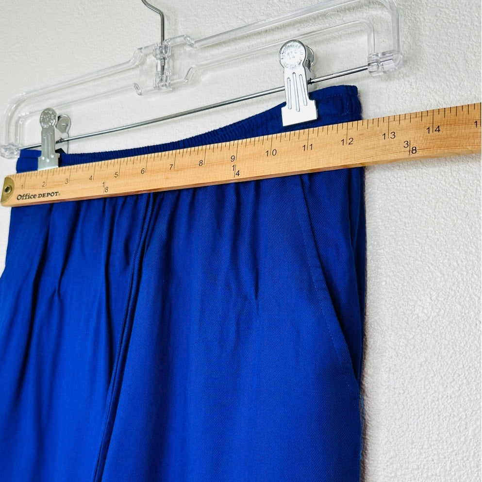 Twelfth Street Royal Blue Palazzo Wide Leg Pants w/ Pockets S