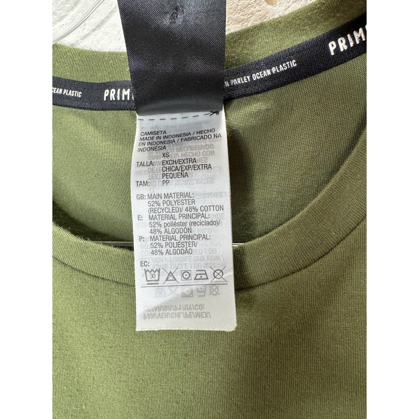 Adidas x Karlie Kloss Olive Oversize  Side Slit Training Tshirt xs