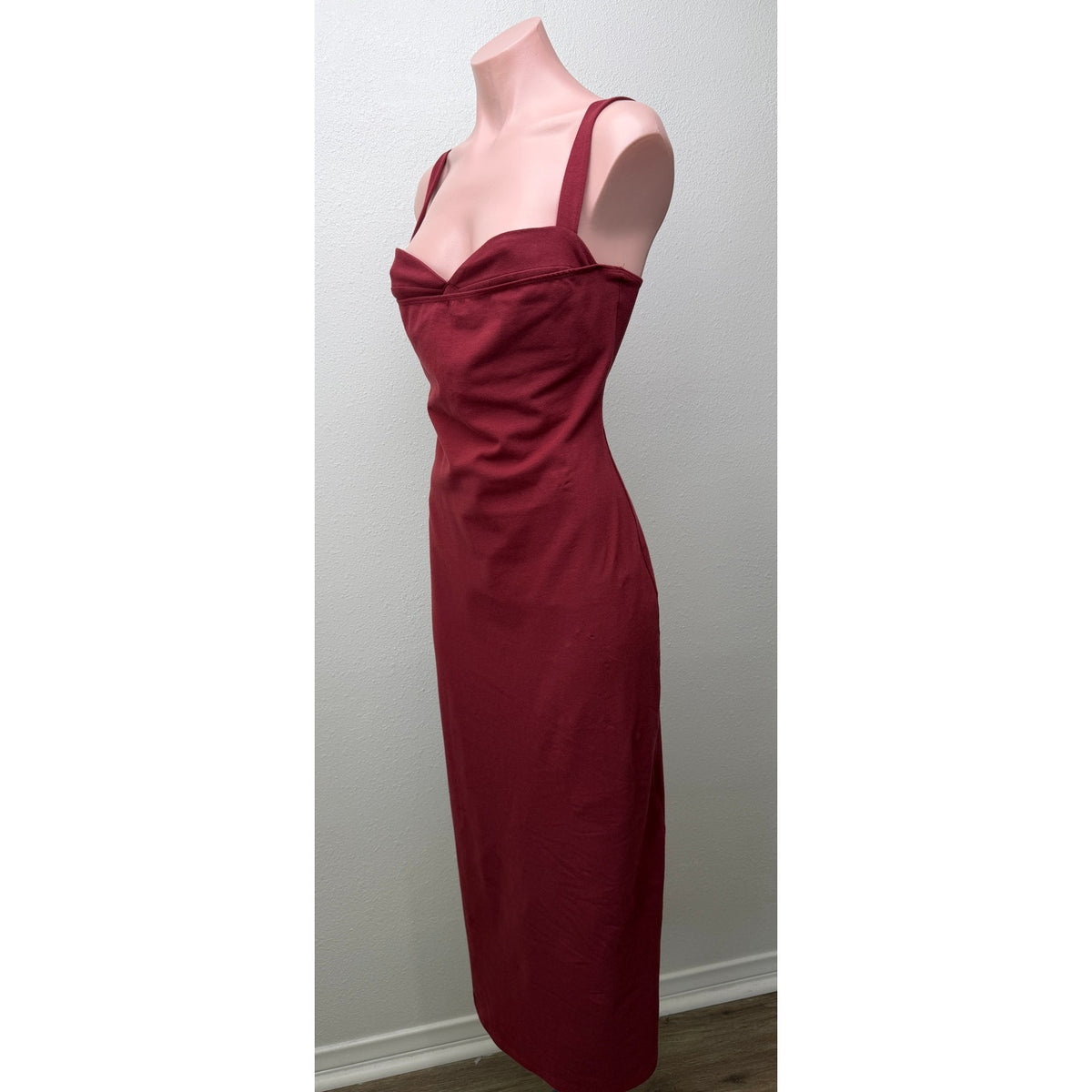 Reformation Burgundy Sweetheart Midi Dress Women M