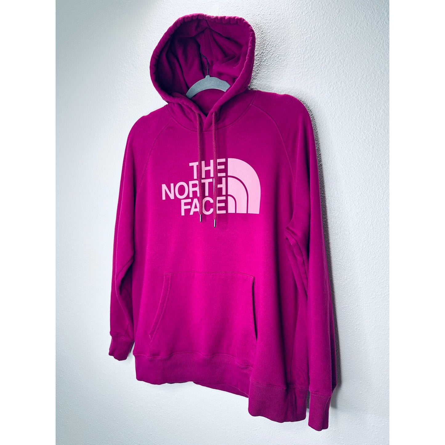 Northface Purple & Pink Logo Hooded Front Pocket Sweatshirt