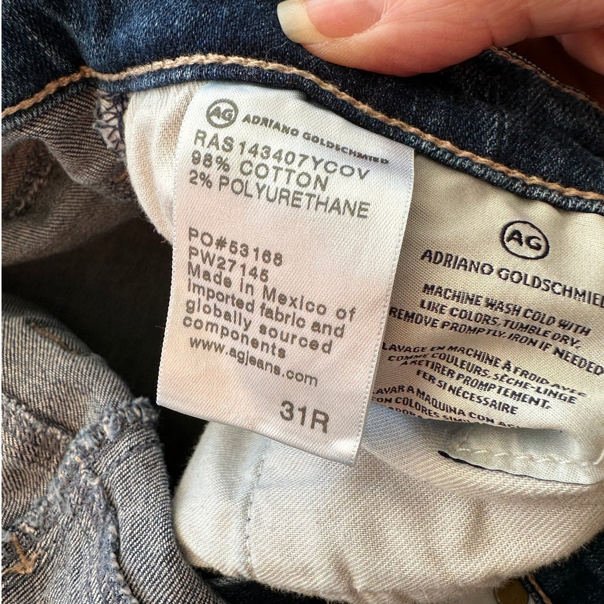AG Adriano Goldschmied Prima Cigarette Leg Jeans Medium Wash Women’s 31R