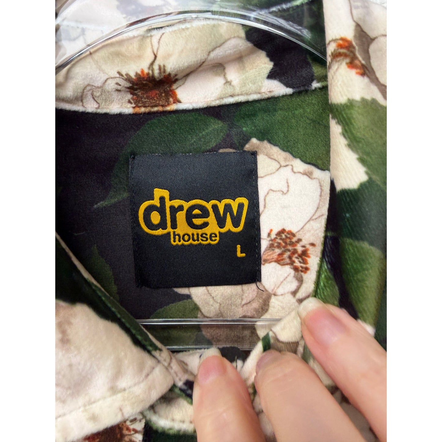 NWT Drew House Men's L 34 Iceberg Roses Velvet Set