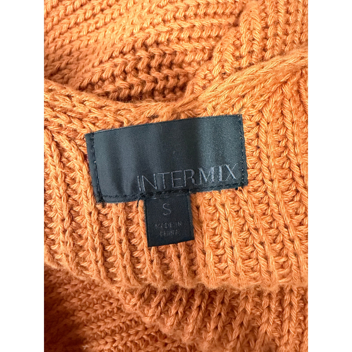 Intermix Rust Orange Ribbed Knit Tank Women S