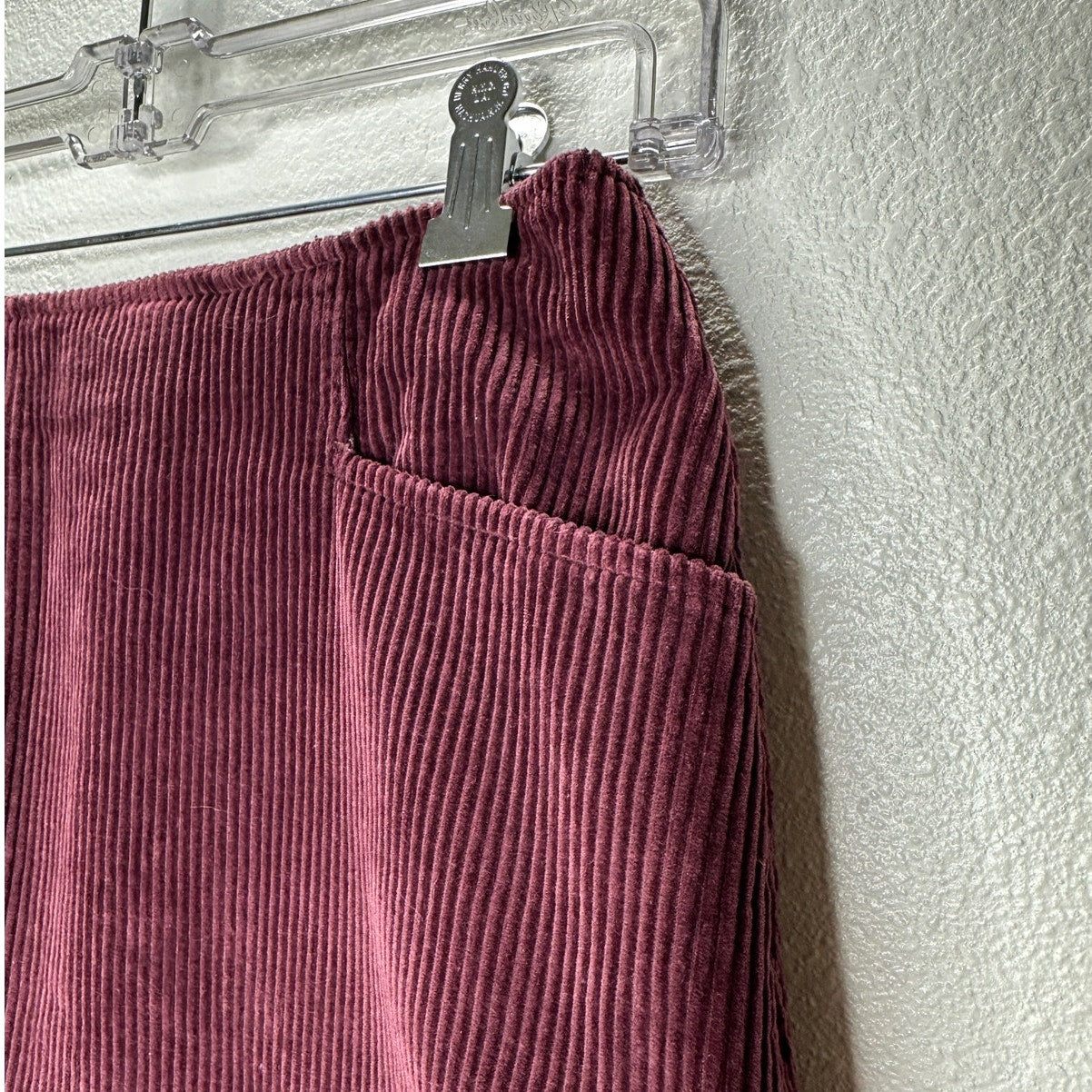 AG Adriano Goldschmied Plum Corduroy Front Pocket Back Zip Mini Skirt 25