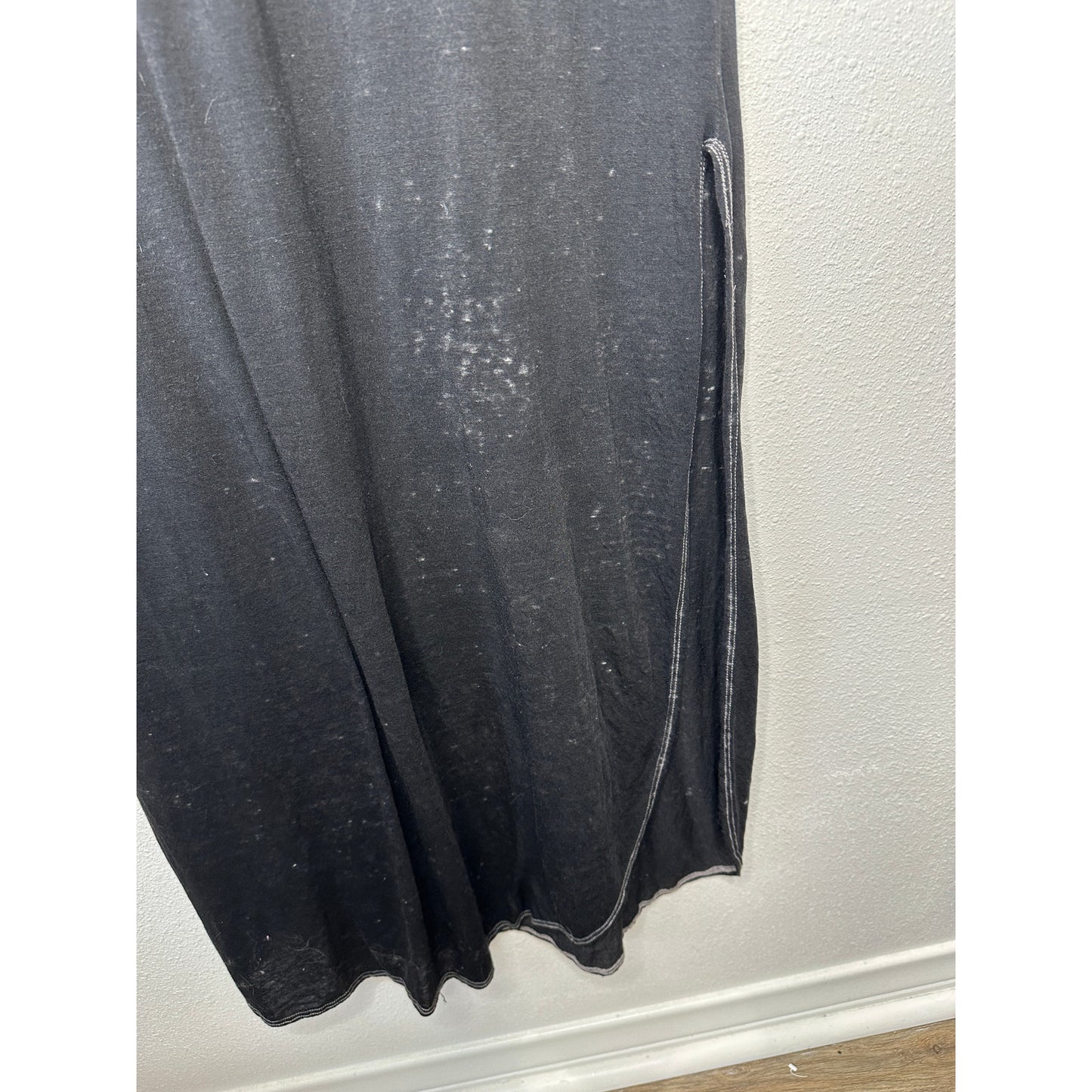 Enti Clothing Black Thin Sheer Speckled Print Sleeveless Maxi Dress 14