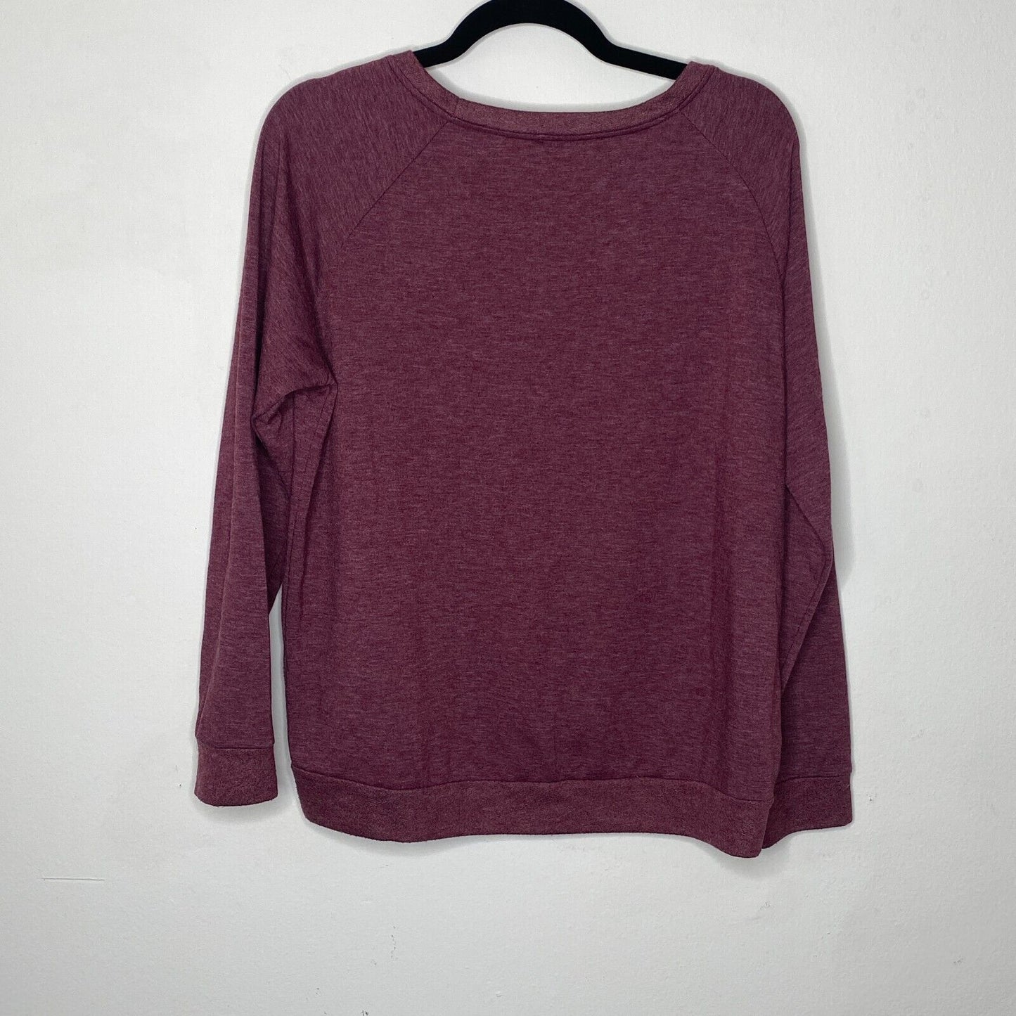 Elodie Marled Plum Purple Long Sleeve Round Neck Sweater 23 Floral Graphic Large