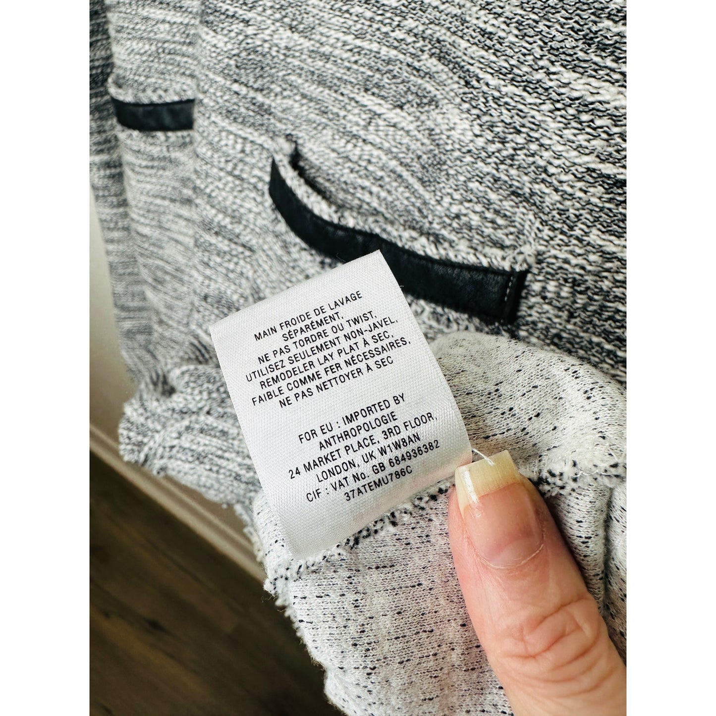 Anthropologie Postage Stamp Beverly Crochet Leather Trim Tunic Dress M