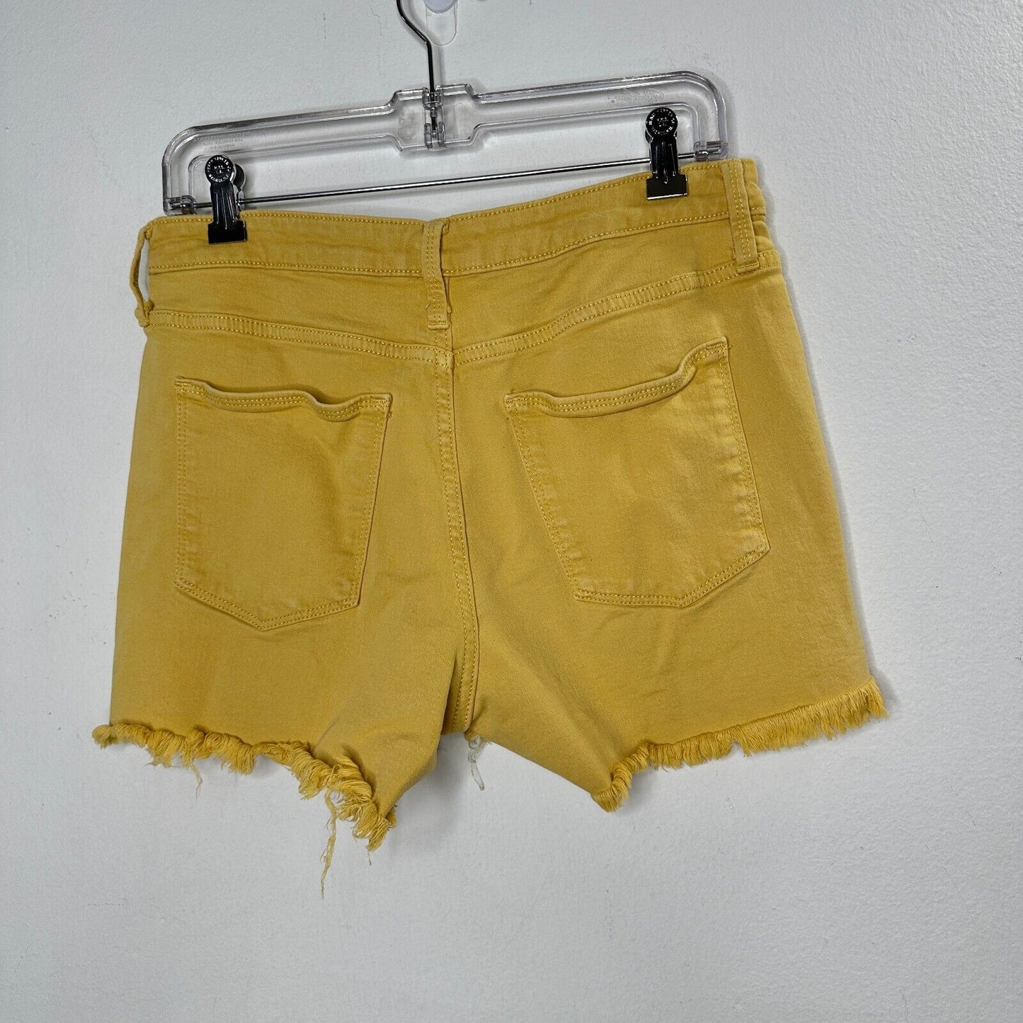 Universal Thread Mustard Yellow Button Fly Cut Off Raw Hem Jean Shorts 8 / 29