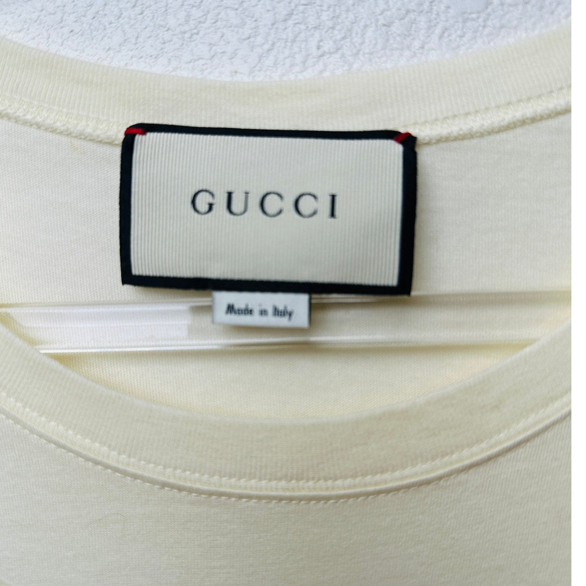 Gucci Sequin Cat Rainbow Logo T-Shirt Cream Unisex US M