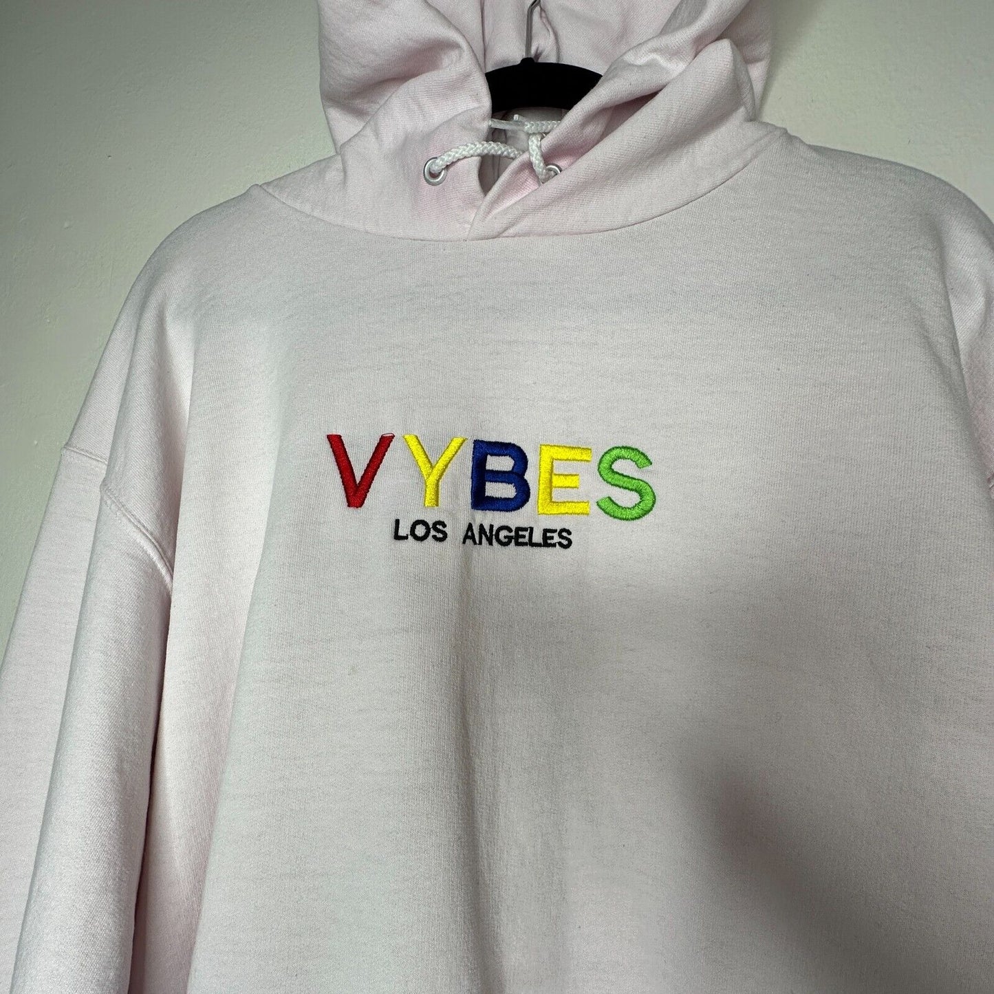 RARE Saint Luis NYC Light Pink Sweatshirt Hoodie VYBES Los Angeles David Bowie M