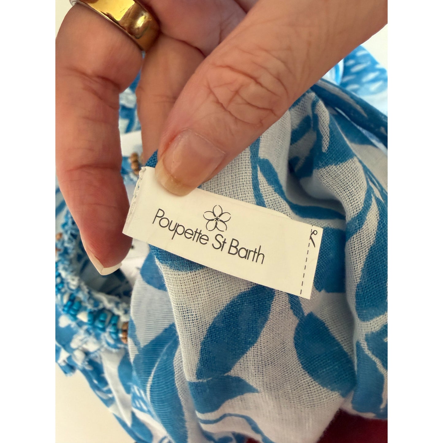 NWT Poupette St Barth Blue Womens S Maxi Dress