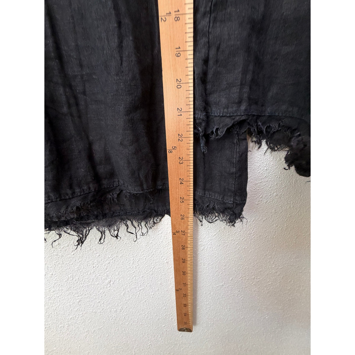 Milio Milano Black Frayed Wide Leg Pants Women M