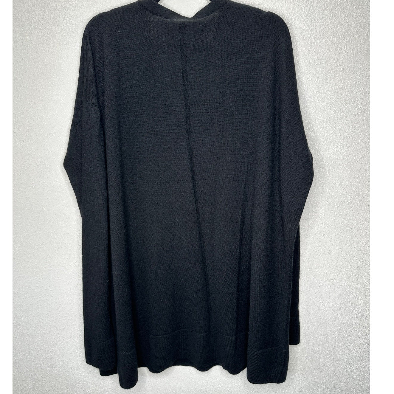 NWT The Row Black Amherst V-Neck Long Sleeve Cashmere Blend Sweater XL