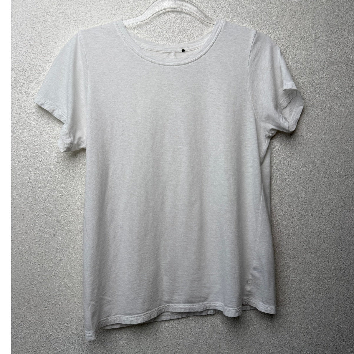 PAIGE Haven White Pima Cotton Crewneck Tee Womens S