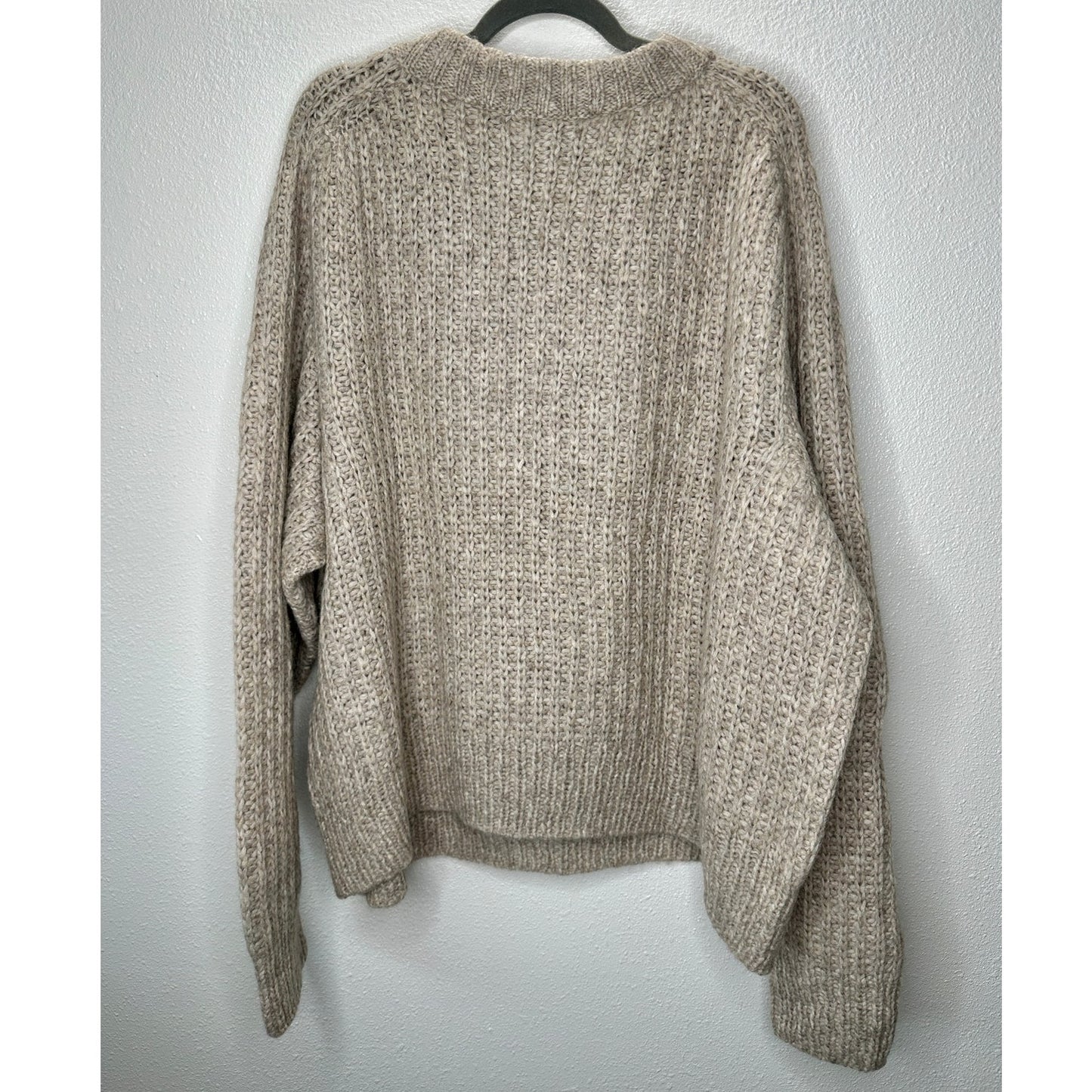 Eugene Ong Hand Knit Beige Chunky Knit Long Sleeve Sweater L