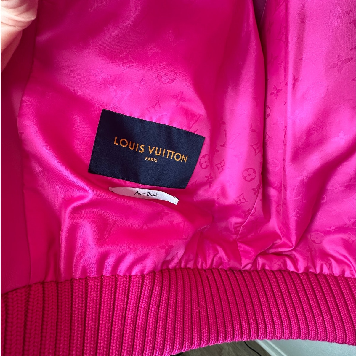 Virgil Abloh by Louis Vuitton Fox Fur Pastel Tie Dye Bomber Jacket Coat XXL