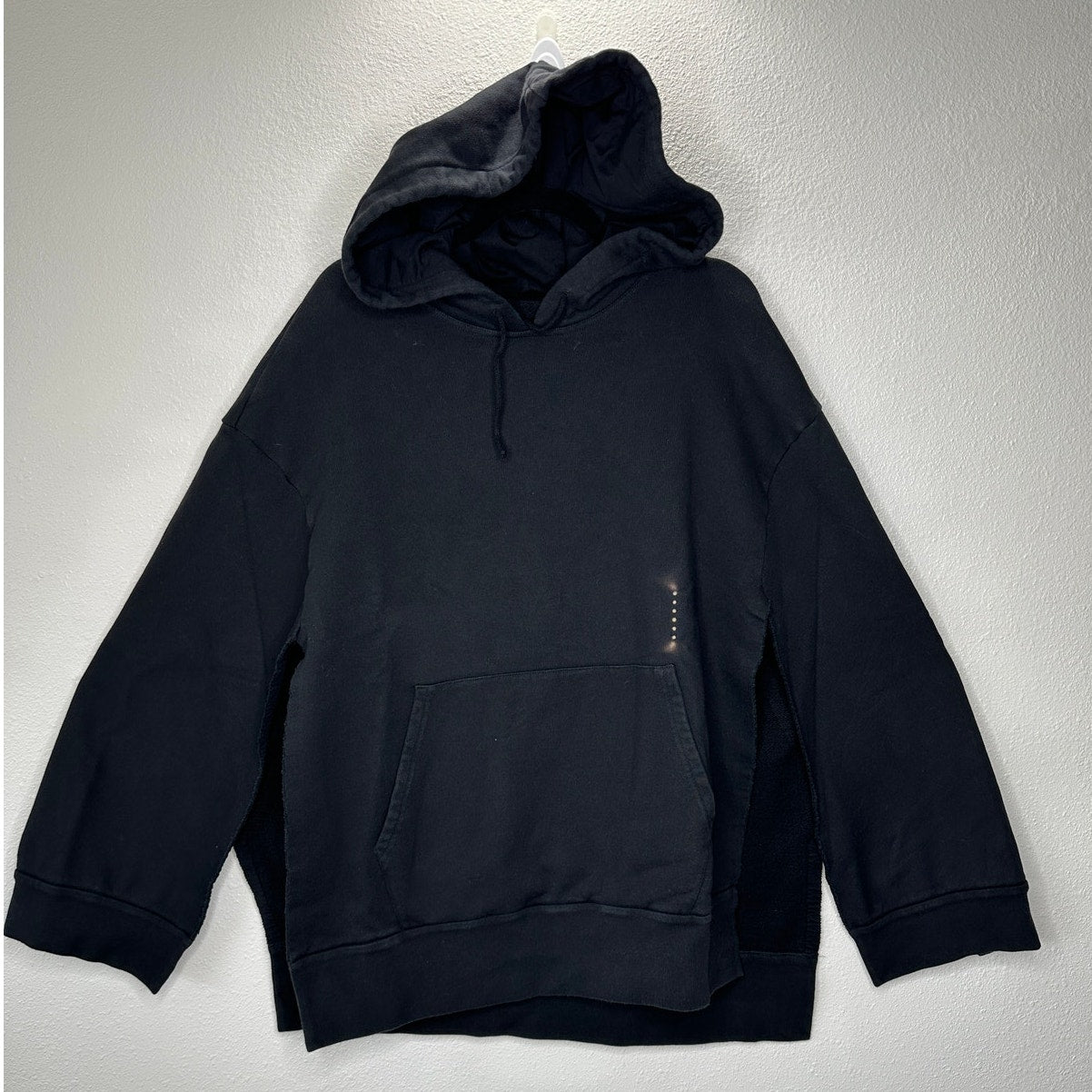 NWT Maison Margiela UNIQUE Black Hooded Sweatshirt Poncho Style M