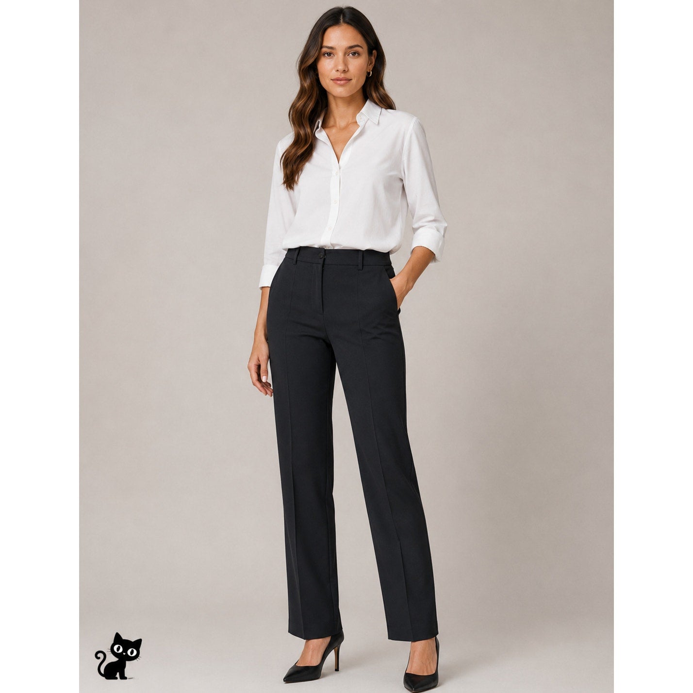Theory Black Max 2 Edition Zip Front Slit Pockets Center Crease Pants 6