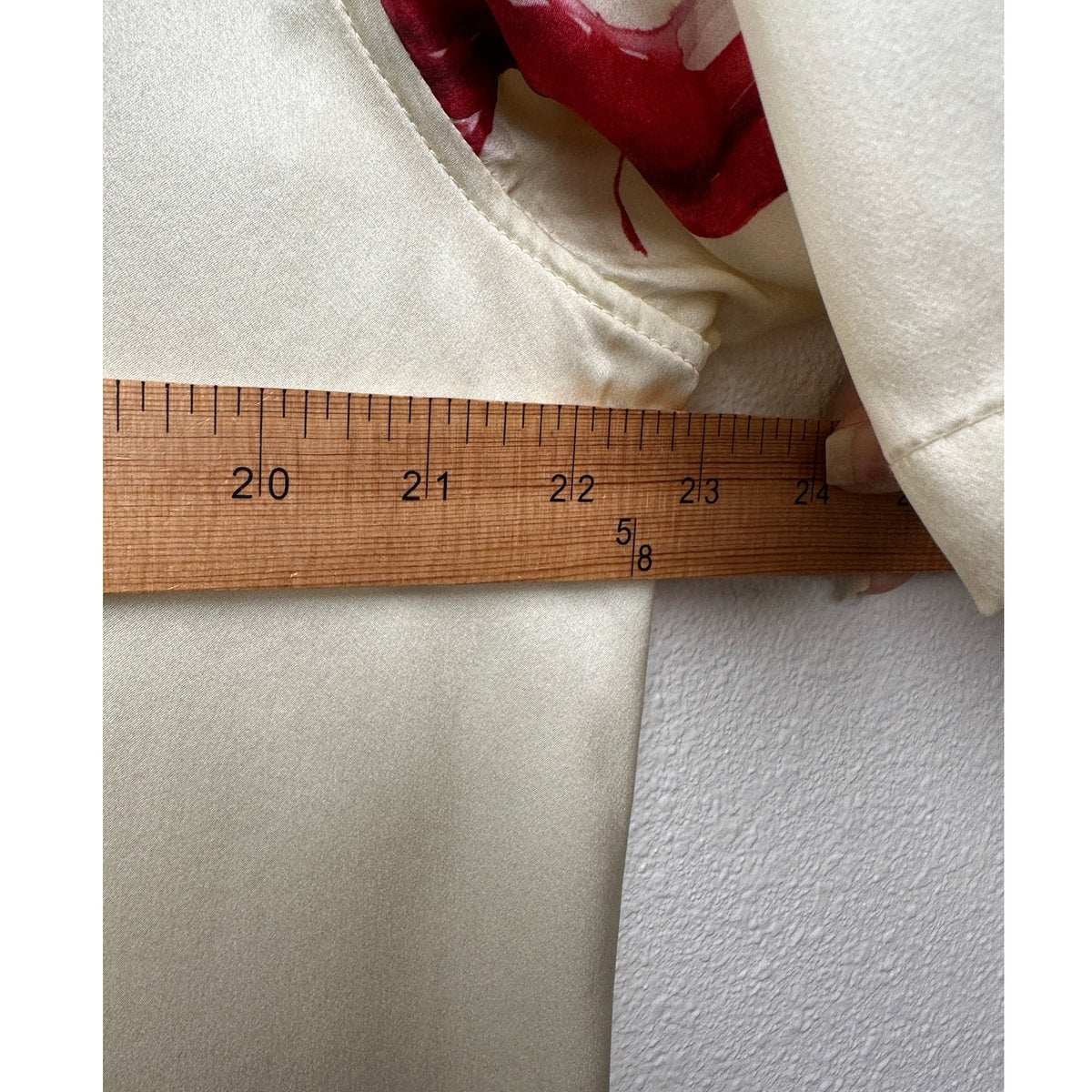 Nahmias Silk Pajama Set Wine Glass Print Ivory Cream L
